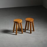 Pair of stools by Charlotte Perriand, Les Arcs, circa 1965