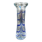 Blue Murano glass vase by Seguso, Italy 1970