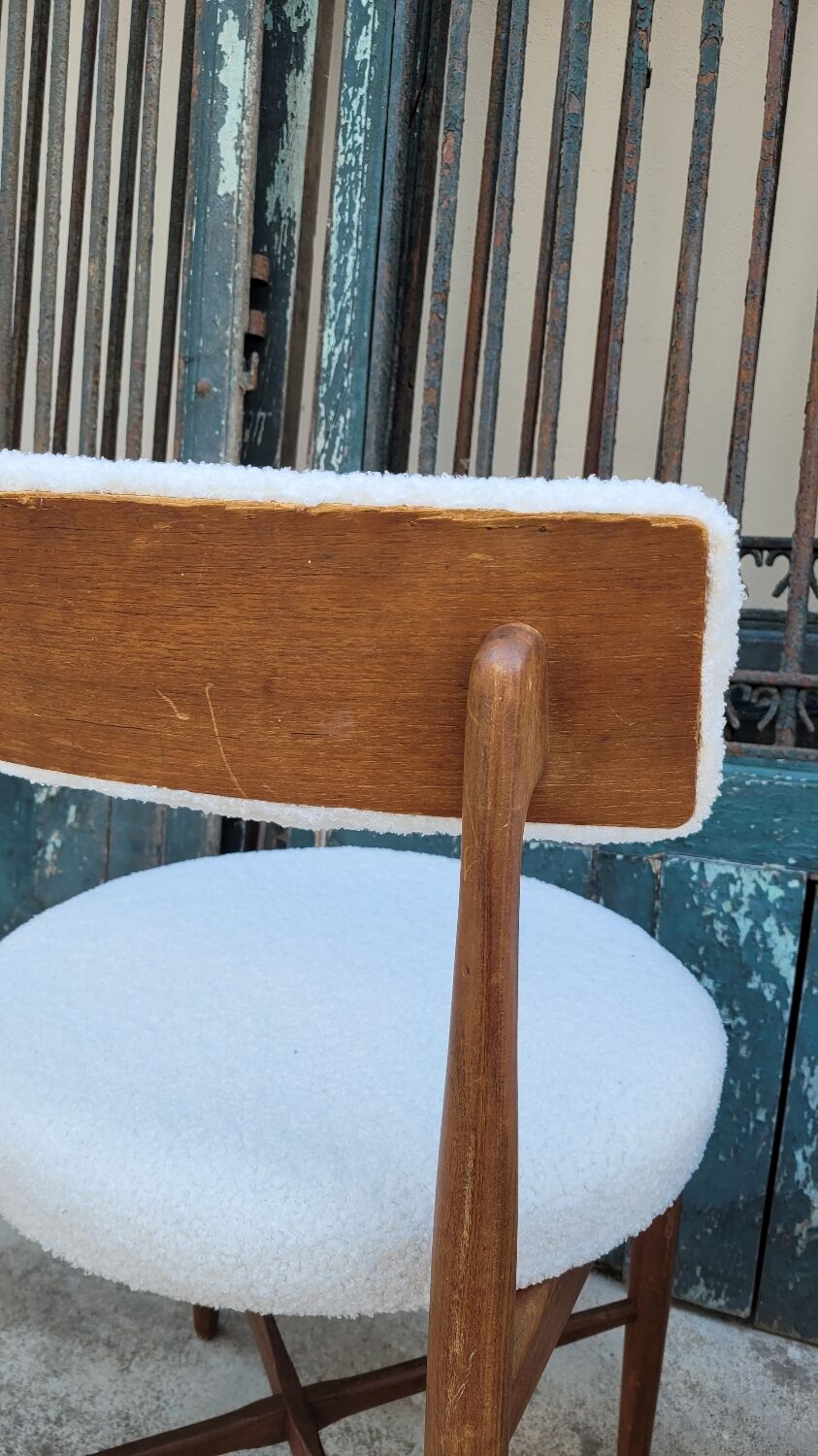 Series of 4 design Scandinavian teak chairs