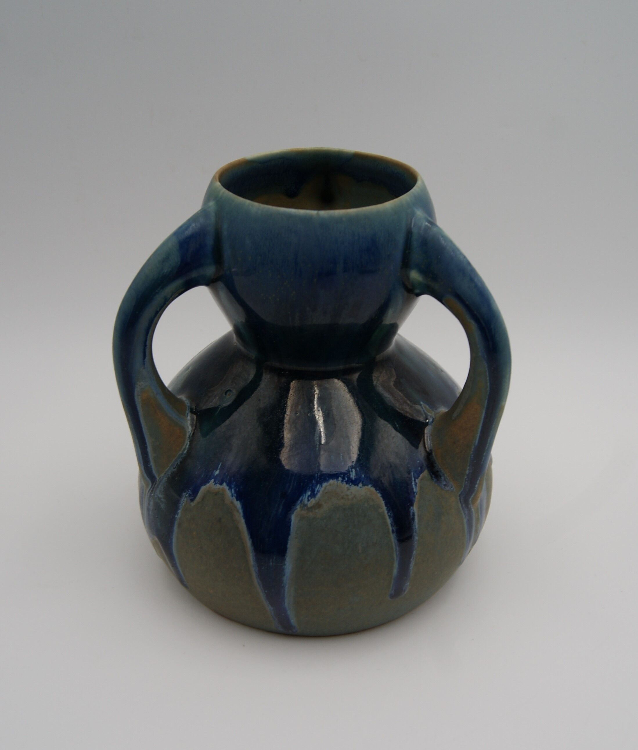 Vase 3 handles Métenier vintage