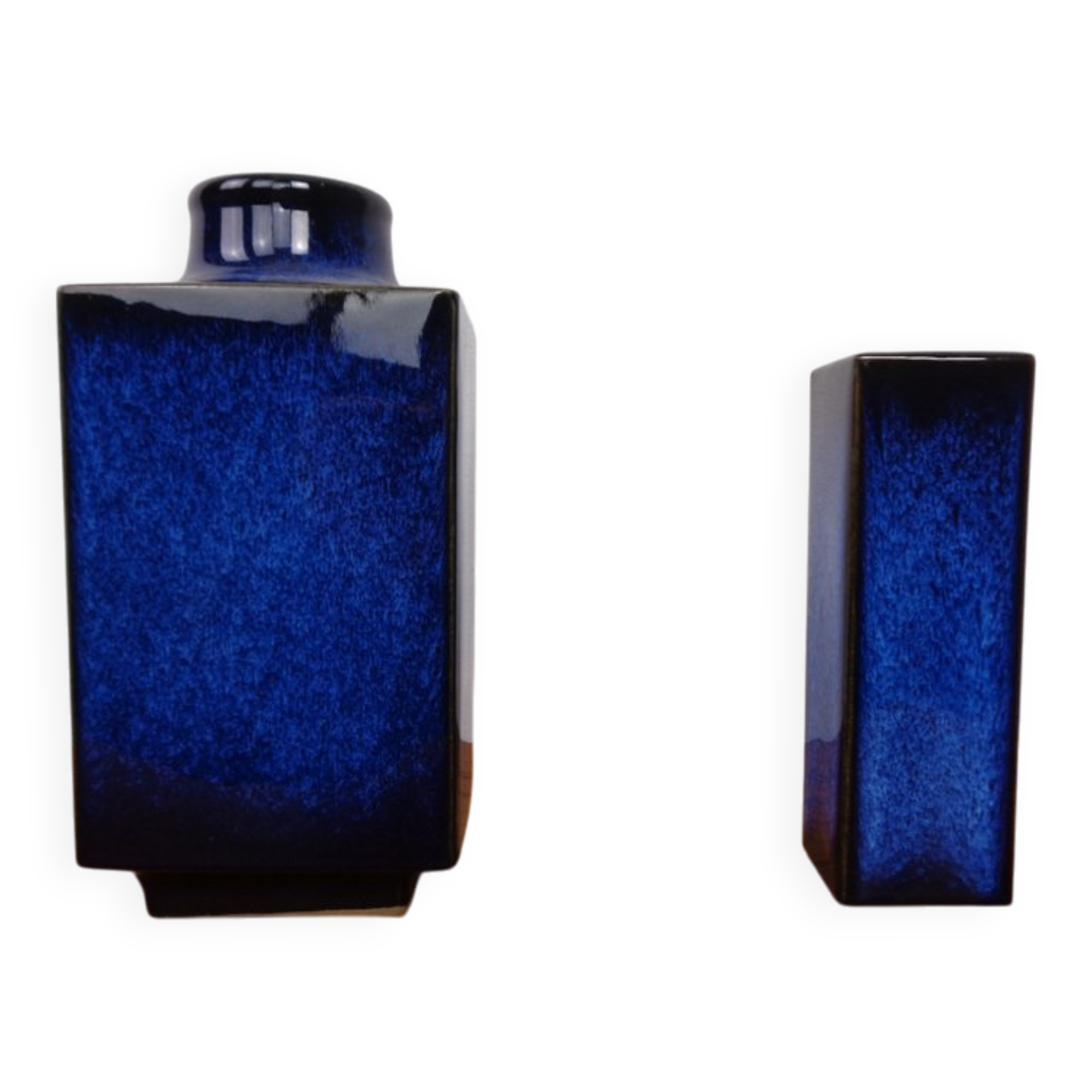 Blue Japanese ceramic vases, 1960s, set of 2