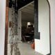 Large antique mercury mirror in copper-plated metal, 1930