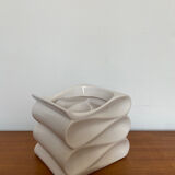Cache pot design en céramique blanc