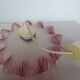 suspension with opaline pink-lilac lampshade