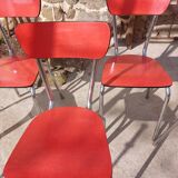 Red formica chairs