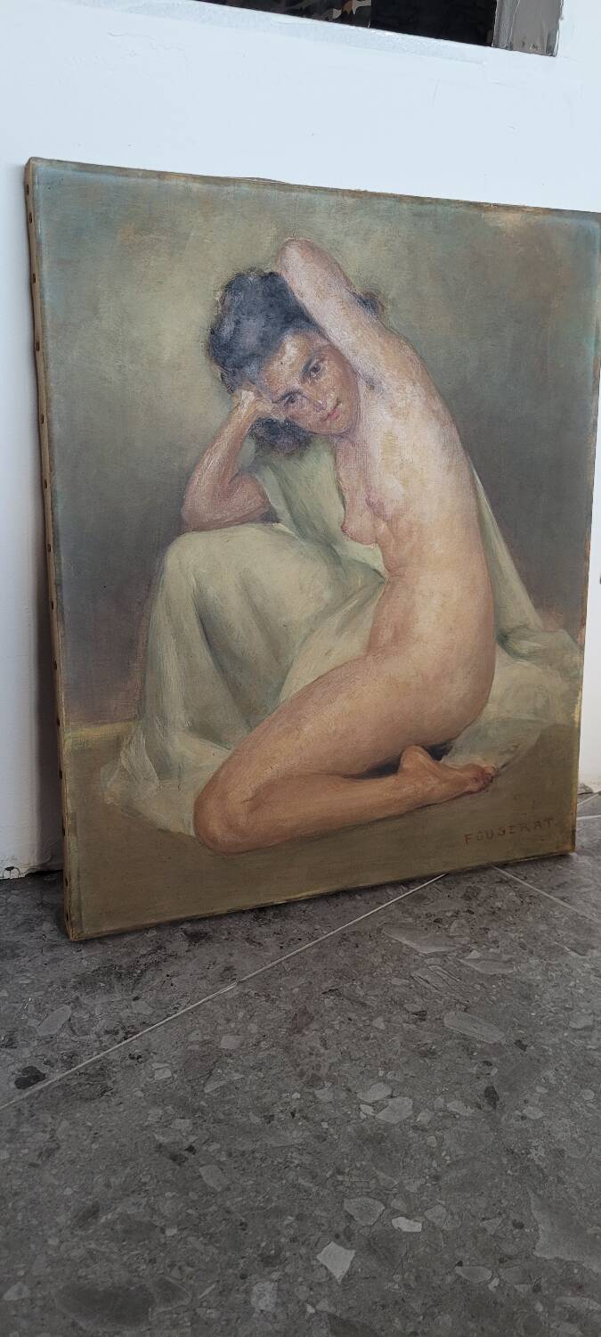 Tableau "Nu féminin" signé Fougerat