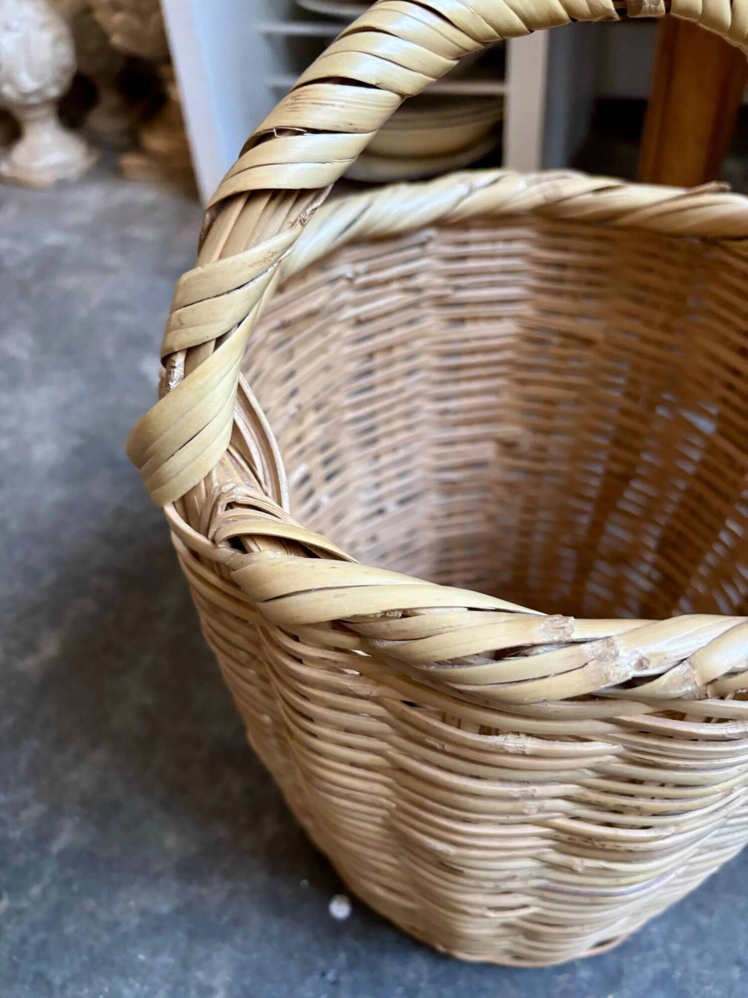 Woven rattan basket