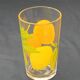 Set of 4 ARCOROC glass orangeade glasses. 1970s.