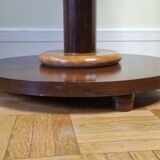 Solid wood pedestal table in Art Deco style