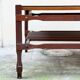 Mid Century Modern Vintage Square Occasional Table in Wood with Glass Top