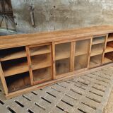 Antique display cabinet school cabinet oak sideboard 250 cm