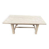 Extendable farmhouse table with renovated solid wood flaps 140-200cm