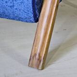 1940s italian art deco velvet armchair