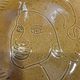 Plate of art Vallauris Foucard-Jourdan 1959 Incised profile decoration