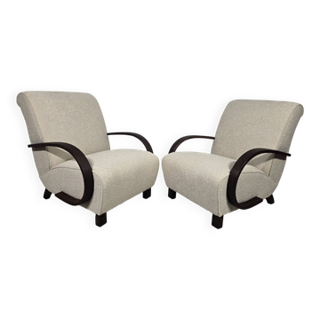 Chaises de salon Art Déco de Jindřich Halabala, années 1950, ensemble de 2
