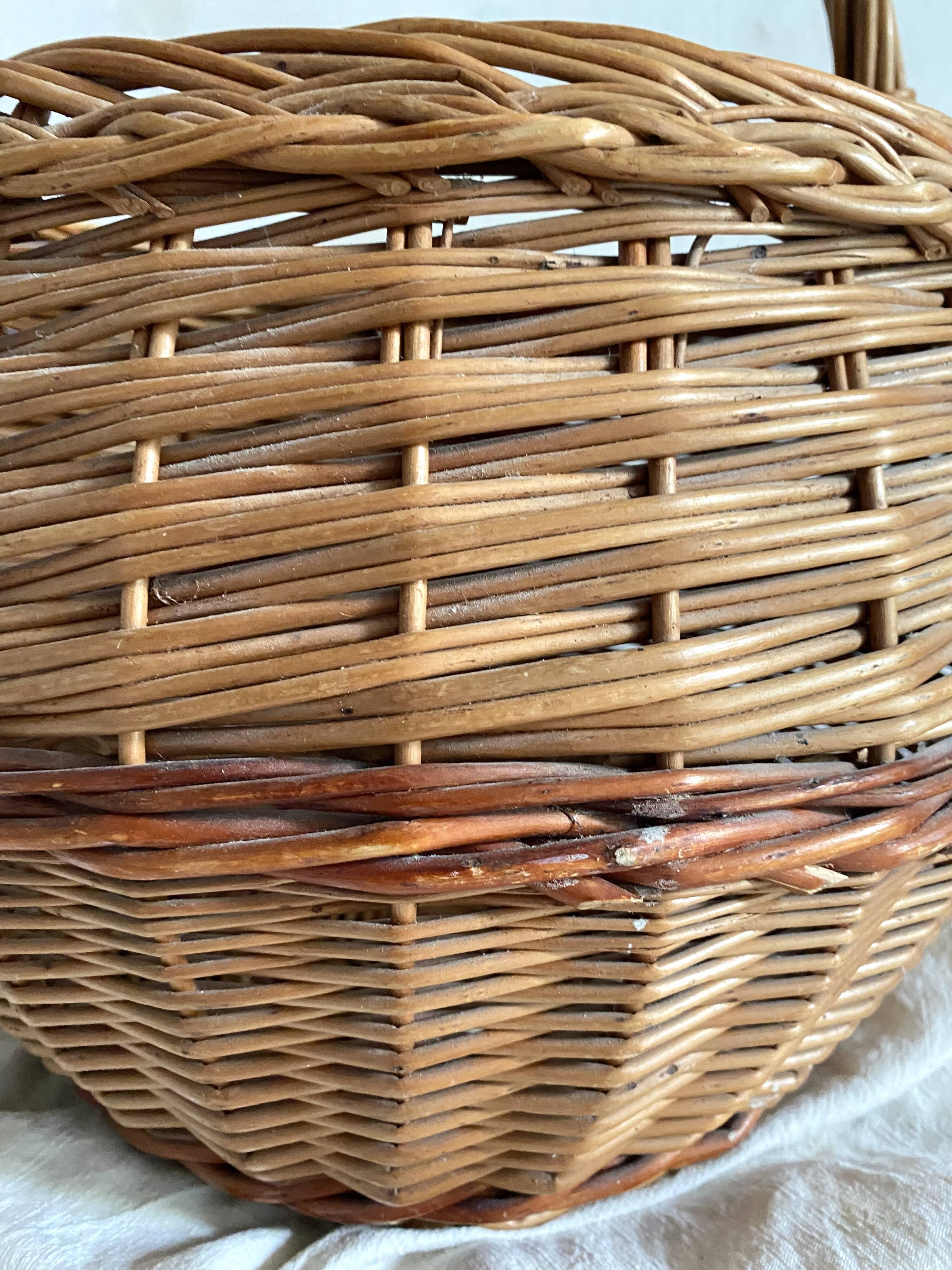Vintage woven wicker basket