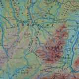 Ancienne carte scolaire N°11 de L'Est de la France