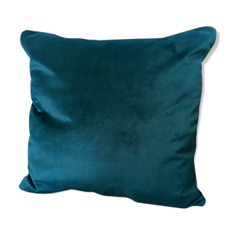 Decorative cushion blue velvet duck 40x40