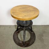 Black Industrial Workshop Swivel Stool, 1960s