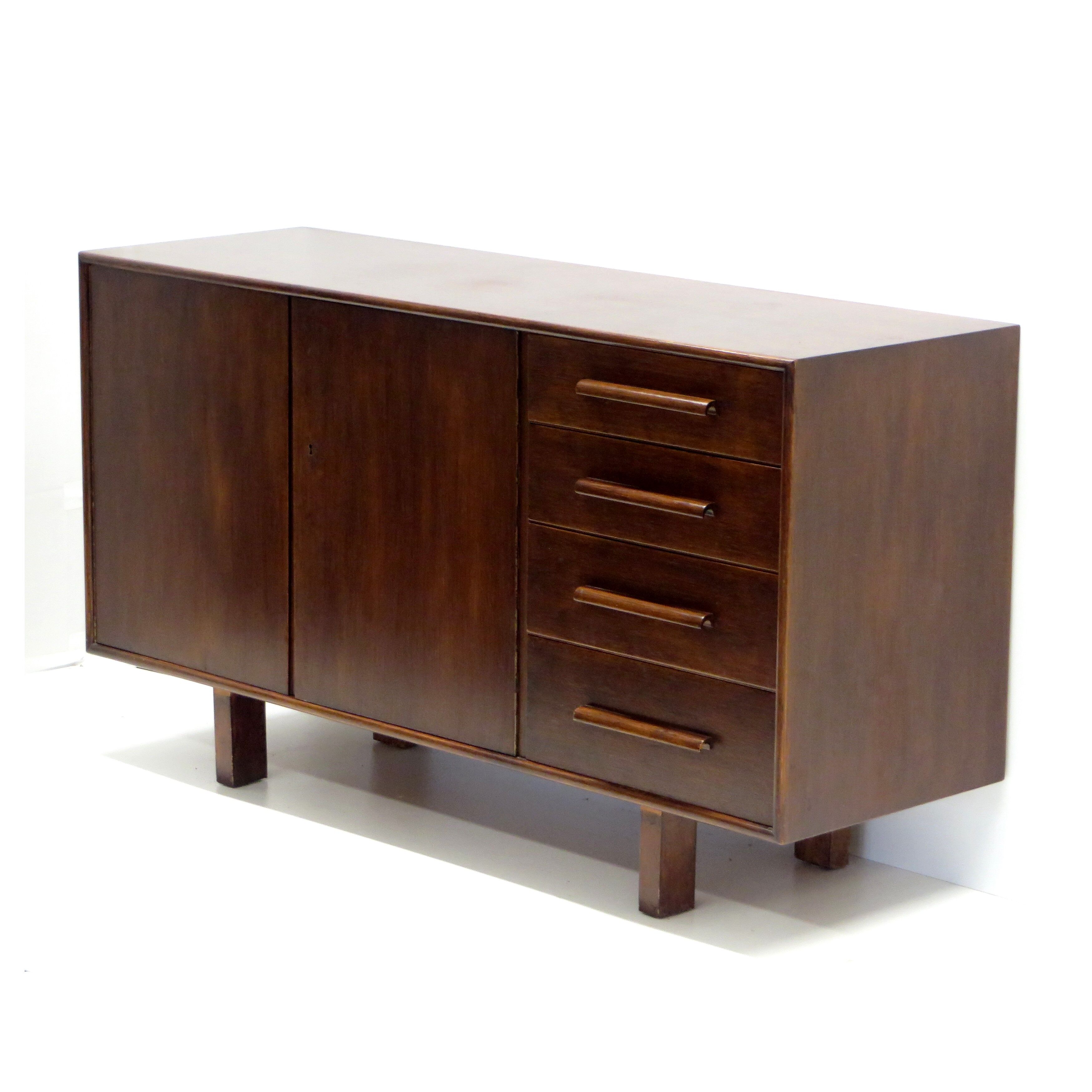 Vintage sideboard with 4 drawers and 2 doors made in the 60s