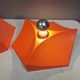 A set of rare wall lamps from Hoffmeister, Germany, 1970s. Model 35060.