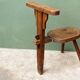 Chaise de traite, art populaire, Alpes, 19ème siècle