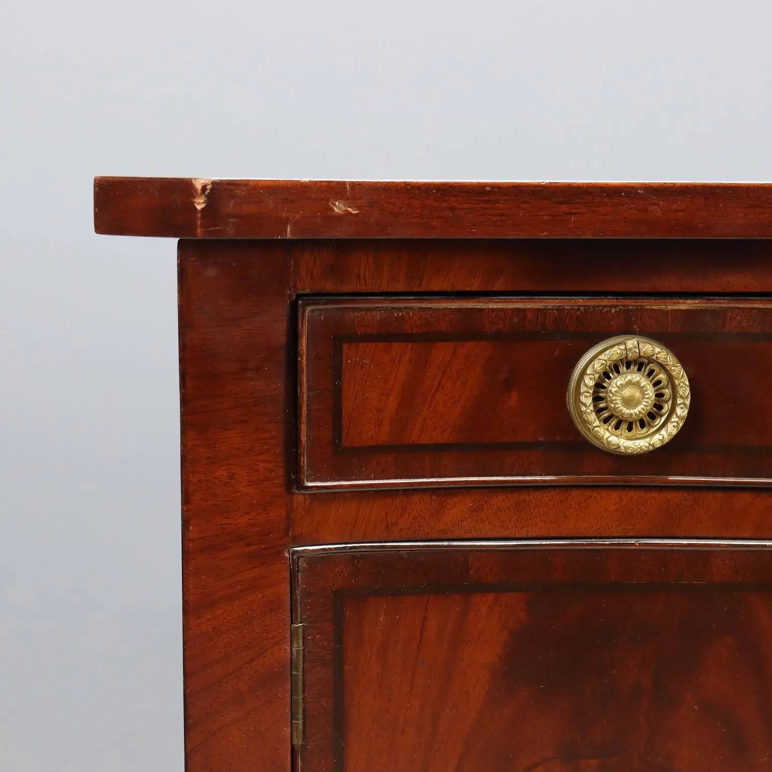 Antique mahogany sideboard with drawers, Italy, late 19th century.