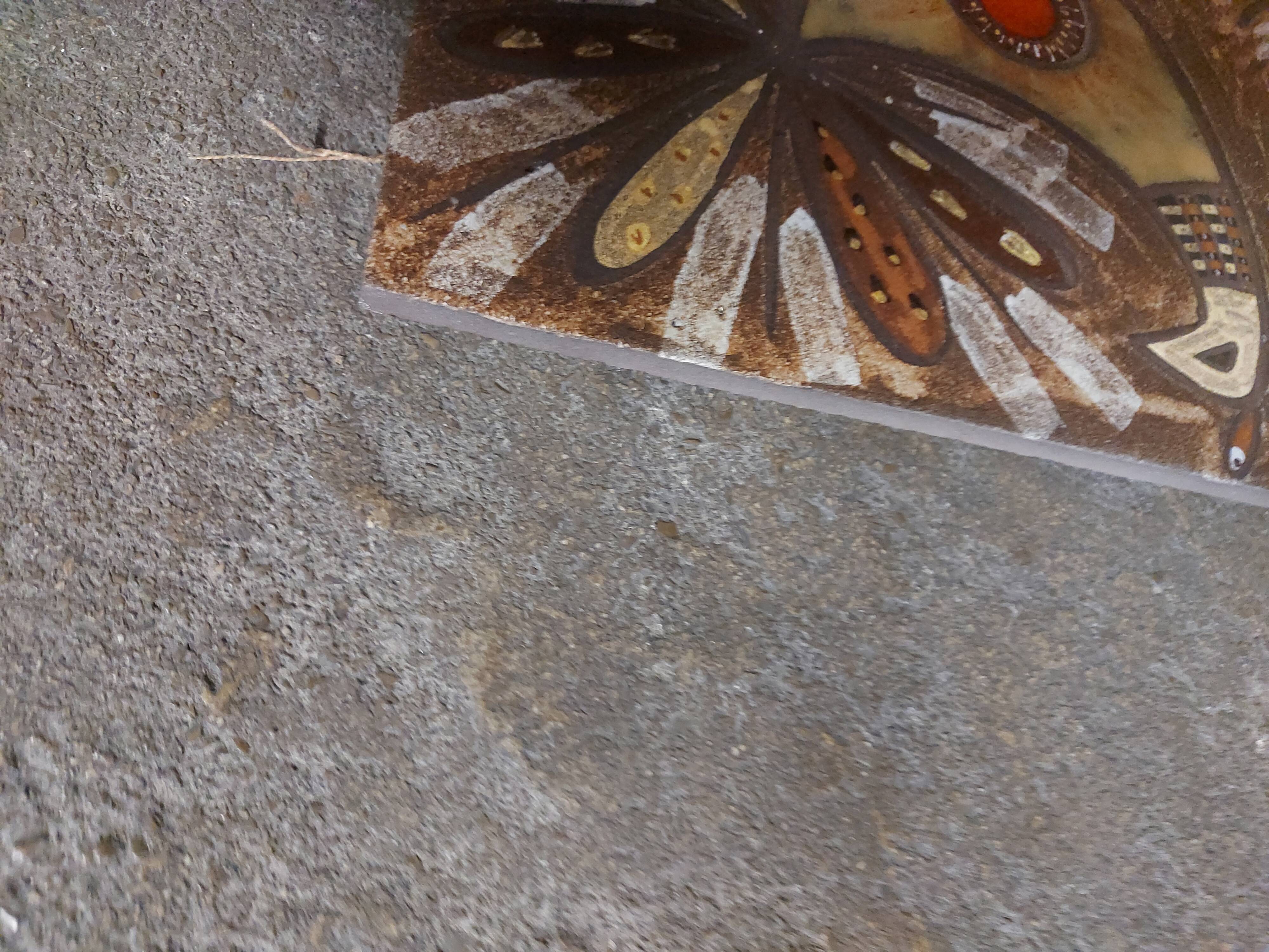 Plate, enamelled lava panel J.G Picard, Vallauris