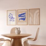 Set of 3 abstract giclee prints, 50x70