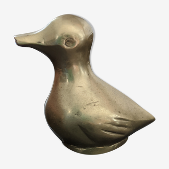 Vintage brass duck bird