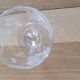 6 small vintage engraved glass stemware