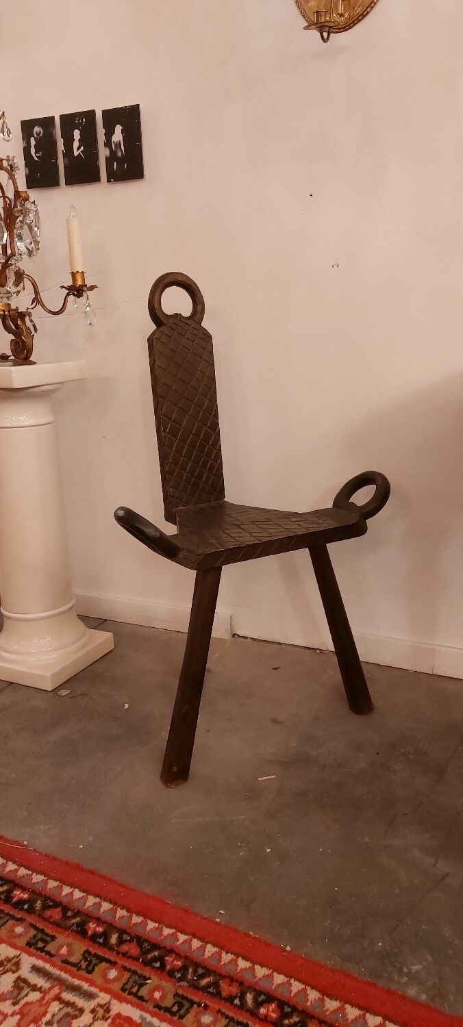 Carved wood chair