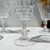9 white wine glasses cristal d'Arques model tuileries