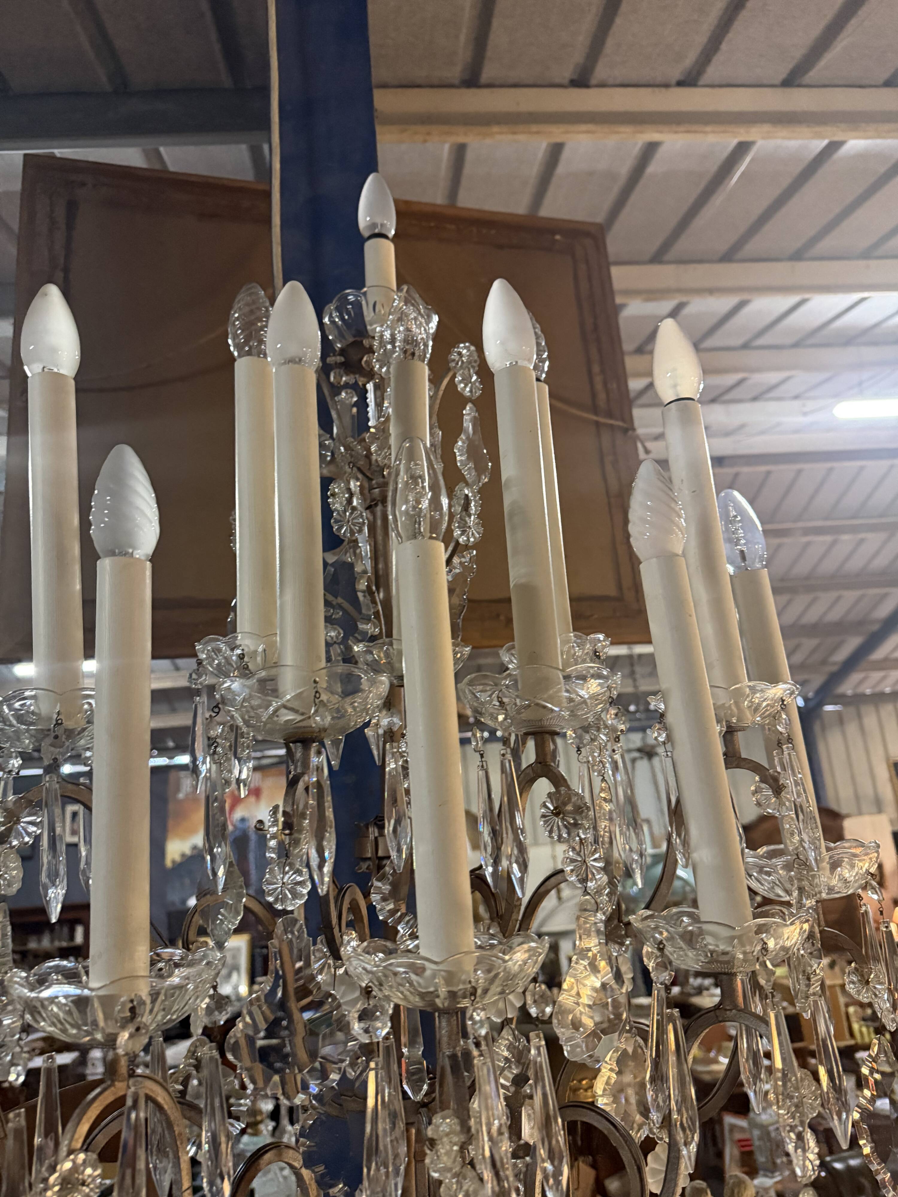 Bronze-colored wall light with 12 lights