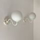 Pair of vintage metal and opaline wall lights, France, 1980.