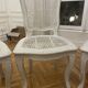 Set of 4 white caned chairs in Louis XV style.