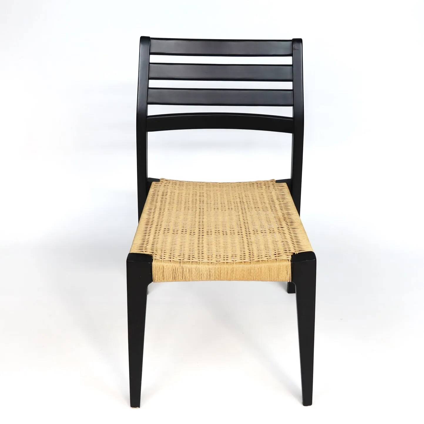 Scandinavian wooden and rope chairs