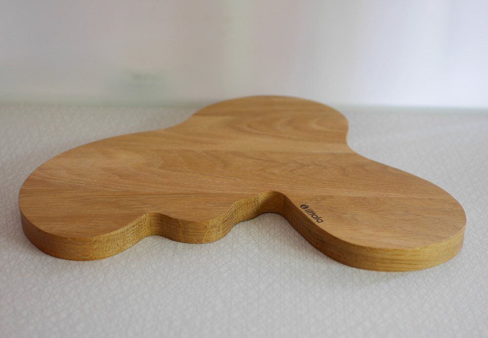 Serving platter in oak by Alvar Aalto for Iittala