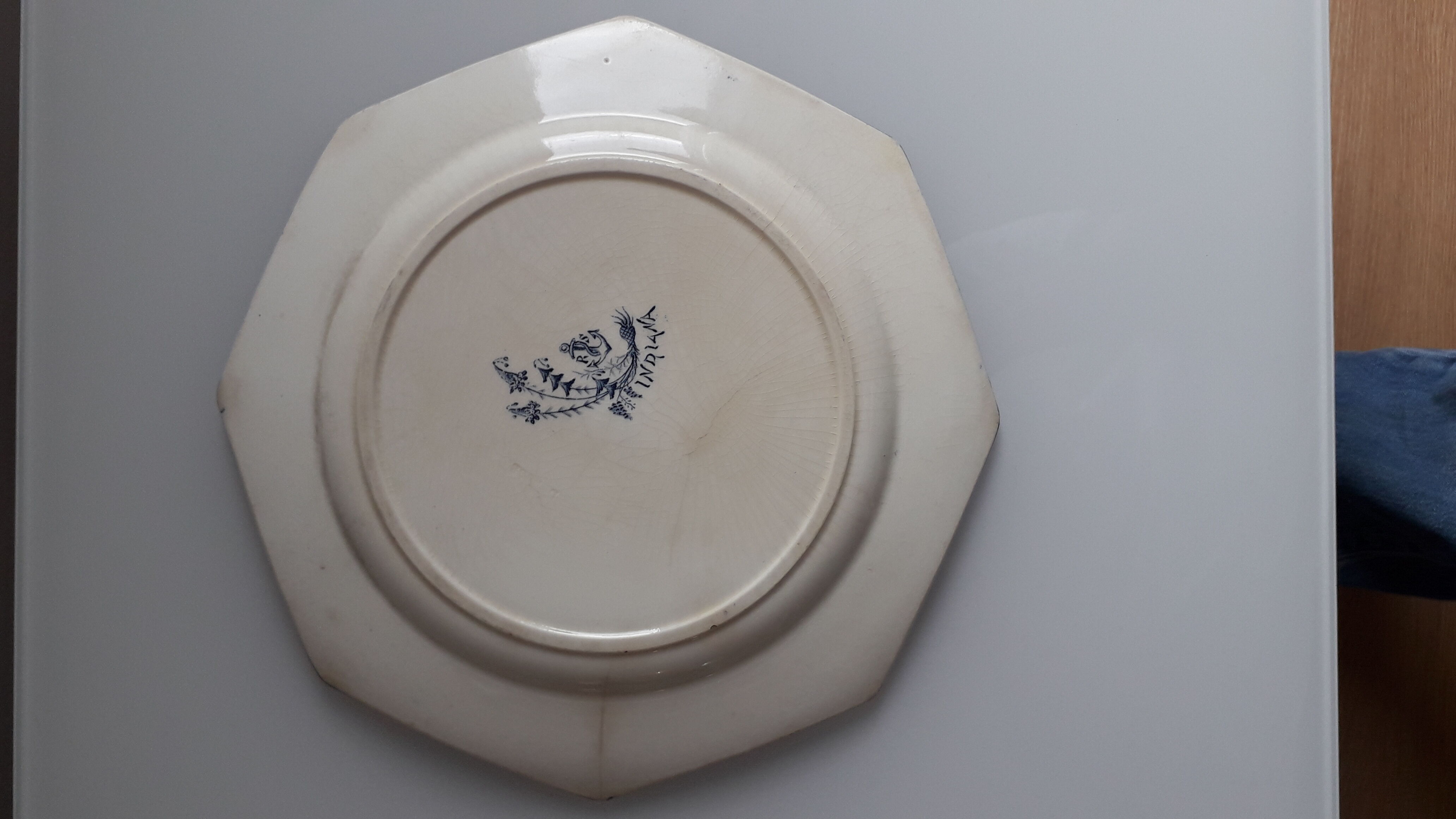 Duo of plates of clairfontaine model INDIANA