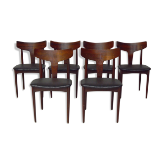 Série de 6 chaises Mahjongg Hollande années 60