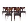 Série de 6 chaises Mahjongg Hollande années 60