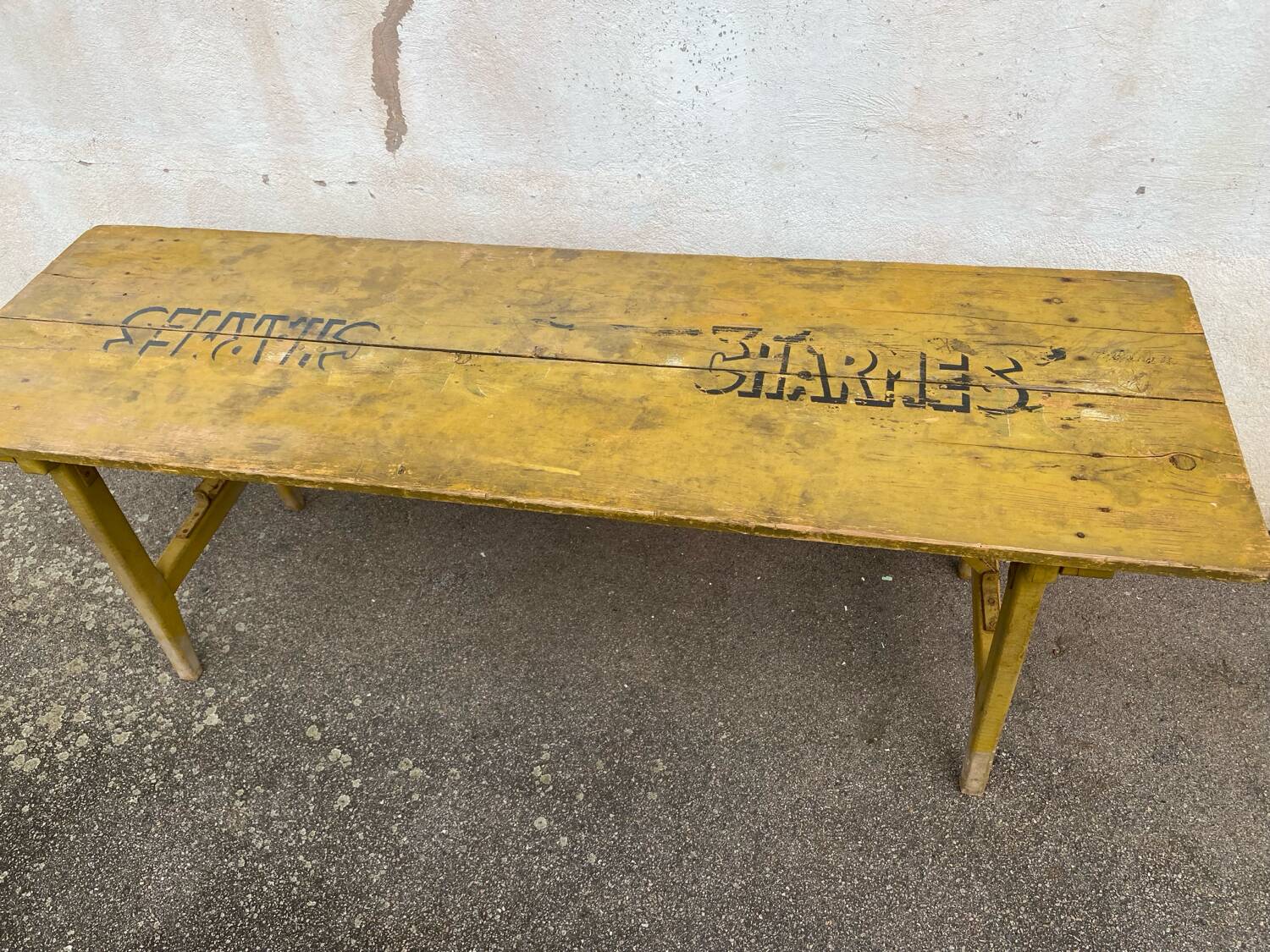 Wooden brasserie table