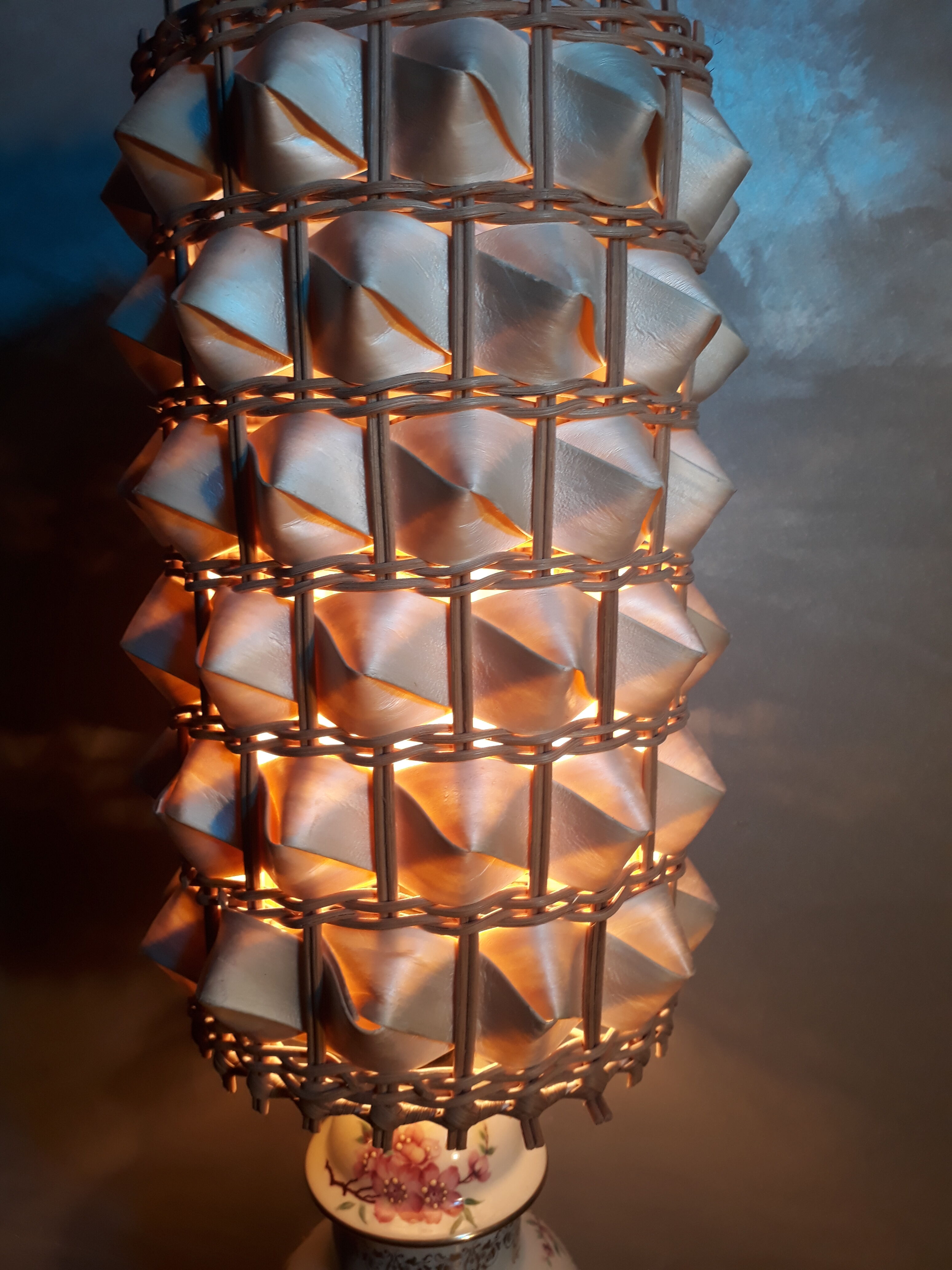 Cherry blossom and butterfly lamp 1950