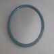 Vintage oval mirror blue 60s 70s
