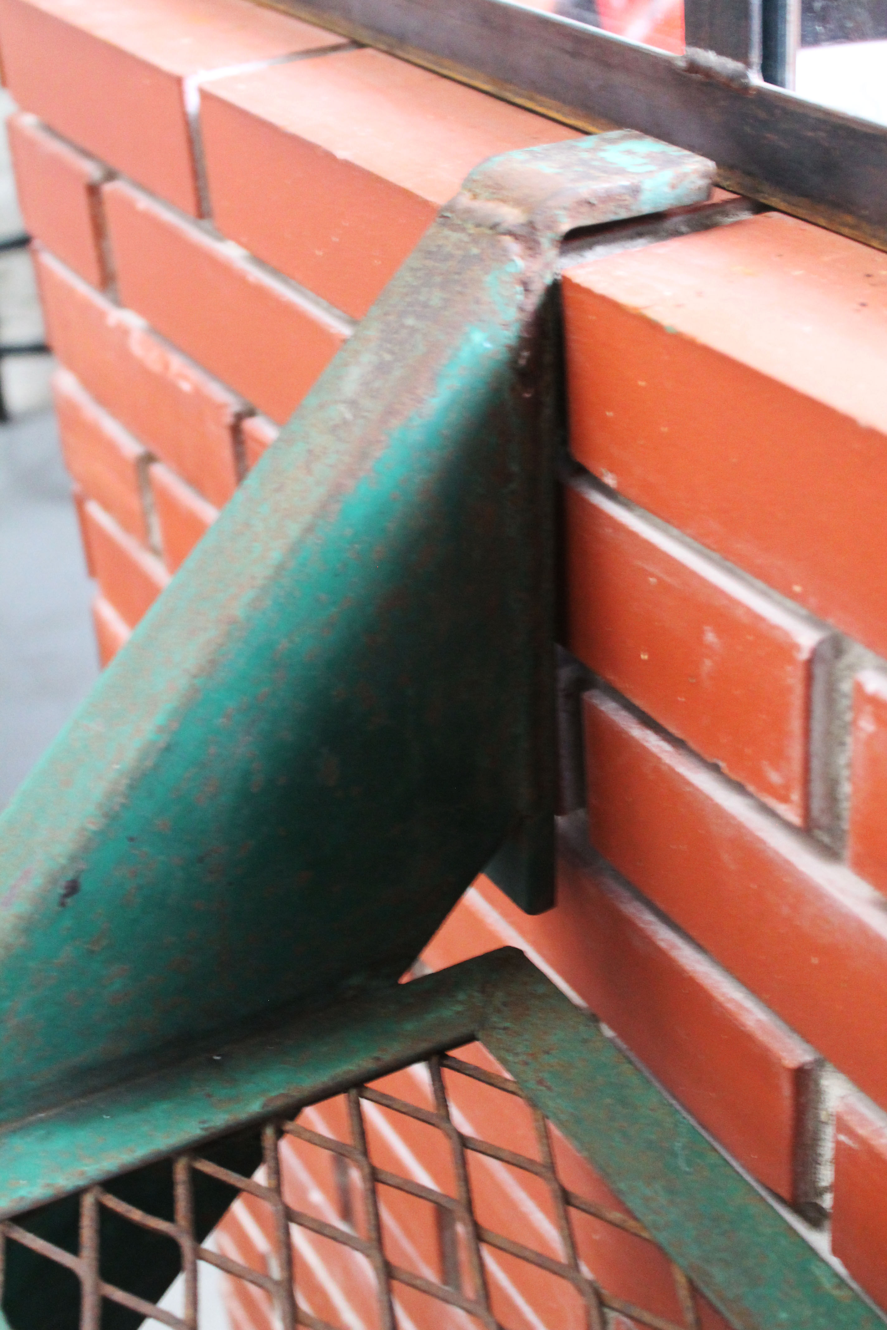 Industrial metal staircase