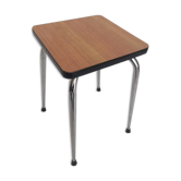 Stool in orange/brown formica