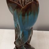 Vase en grés flammé triple cornet