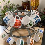 Hedgehog with vintage bottles