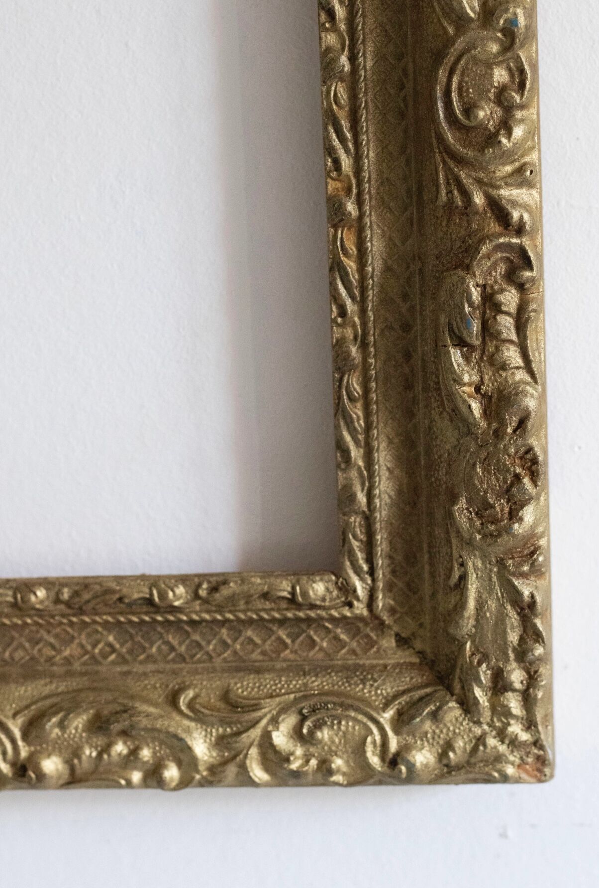 Old gilded wooden frame