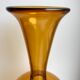 Modernist design vase in amber glass 70s